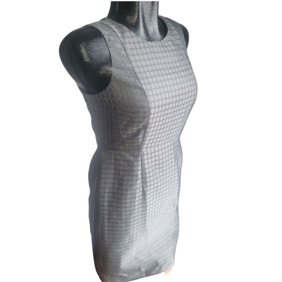 Banana Republic Gray Patterned Sleeveless Sheath Business Office Dress 2P - Picture 3 of 7